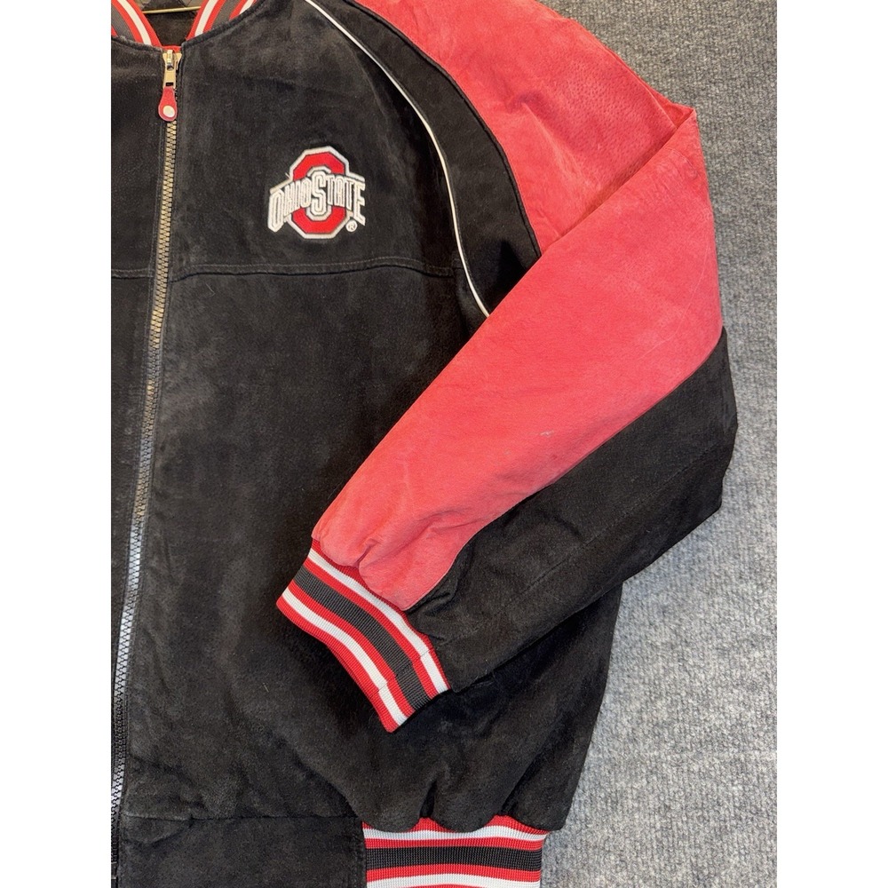 Ohio State Buckeyes Varsity Jacket Men's Size XL Suede Quilted Full Zip - Picture 2 of 14